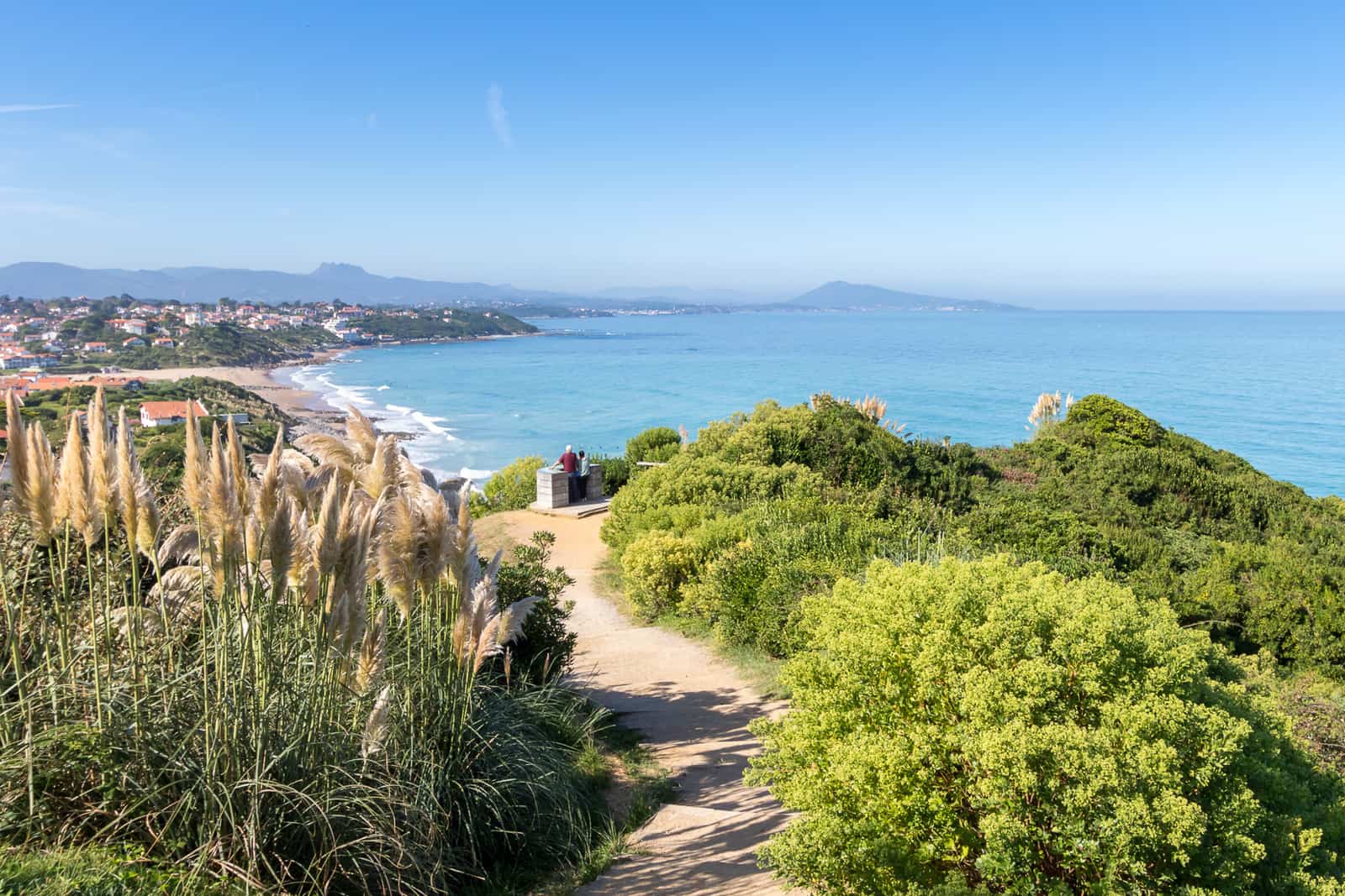 Chemin du littoral basque vers les plages proches de la villa