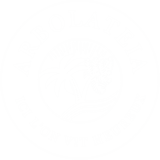 Logo Arbolateia blanc sur fond transparent